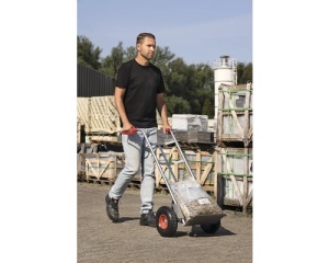 Carucior cu platforma Cargo Point Basis max. 150kg, H 1130mm, din otel zincat - Img 3