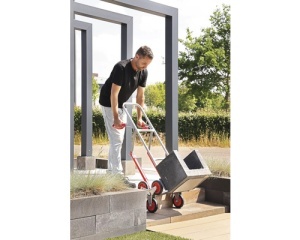 Carucior transport cu platforma pentru trepte Cargo Point max. 150kg, H 1190mm, din otel zincat - Img 2
