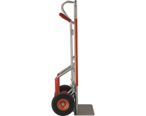 Carucior transport cu platforma profesional Cargo Point max. 250kg, H 1280mm, din otel zincat - Img 5