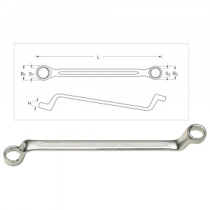 Chei inelare cotite SlimLine PROXXON Industrial, 5 x 5,5 - 30 x 32 mm, otel CrV - Img 3