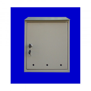 Cutie postala de gard 300 x 120 x 400 mm, otel 0,7 mm, cu yala si 2 chei
