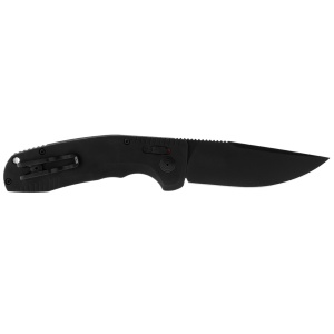 Cutit automat SOG TAC AU Straight 15-38-01-57, lama Drop Point Cryo D2, AU-XR Lock, maner din aluminiu, Tactical Automatic Knife