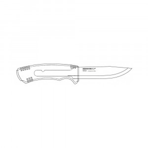 Cutit Bushcraft BlackBlade (C) Outdoor si Supravietuire, lama Otel Carbon C100S cu acoperire DLC , Morakniv - Img 3