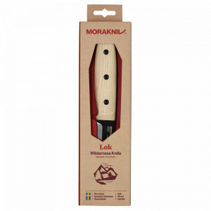 Cuțit de supraviețuire Morakniv Lok Ash Wood, inox, lamă neagră, mâner frasin - Img 2