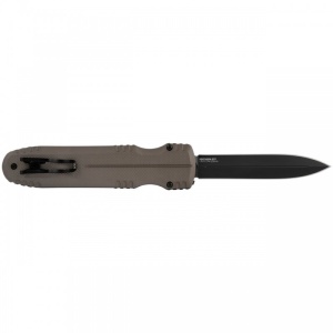 Cutit OTF automat SOG Pentagon OTF FDE 15-61-02-57, lama dubla Cryo CPM S35VN, Dynamic Locking System, Flat Dark Earth, Premium Tactical Knife - Img 4