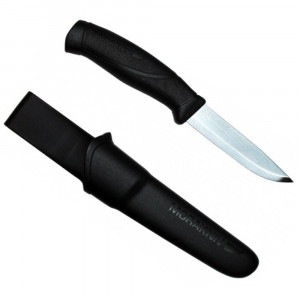 Cutit outdoor Morakniv Companion HeavyDuty S Black, otel inoxidabil 12C27, 3.2 mm grosime, teaca inclusa - Img 3