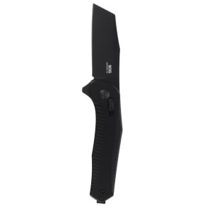 Cutit pliabil SOG Diverge XR Sheepsfoot Black Black 12-02-01-43, lama Sheepsfoot D2 Black Stonewashed, XR Lock, deschidere Flipper, maner GRN Black, EDC Outdoor - Img 3