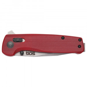 Cutit pliabil SOG Terminus XR G10 Crimson, lama D2 Black TiNi, XR Lock, maner G10 rosu, Flipper EDC - Img 5