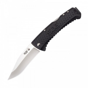 Cutit pliabil SOG Traction TD1011-CP, lama Clip Point 5Cr13MoV, Lockback, maner GRN ultraușor - Img 2