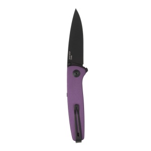 Cutit pliabil SOG Twitch III Purple 11-15-06-43, lama Drop Point D2, deschidere asistata S.A.T., maner aluminiu mov, EDC Premium - Img 2