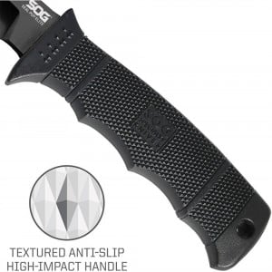Cutit SOG SEAL Pup Elite Black TiNi Straight Edge, otel AUS-8, lama 123 mm - Img 3