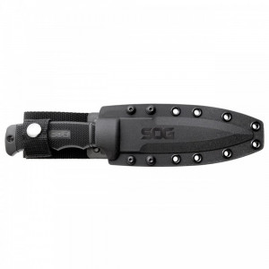 Cutit tactic SOG SEAL Pup Black, otel AUS-8, lama partial zimtata 120 mm - Img 6