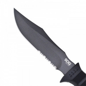 Cutit tactic SOG SEAL Pup Black, otel AUS-8, lama partial zimtata 120 mm - Img 11