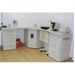 Dulap metalic cabinet medical/stomatologic cu un sertar, usa, fara polita, 500x460x830 mm - Img 4
