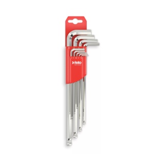 Felo 36500911, Set 9 chei L HEX, extra-lungi, cap cu bila, HEX 1.5-10.0mm - Img 1