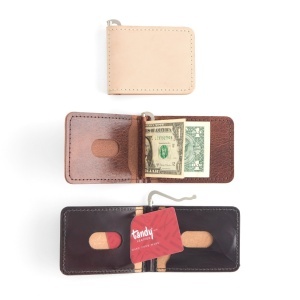 Kit clip de bani Dillon din piele Tandy Leather, 7,9 x 5,7 cm