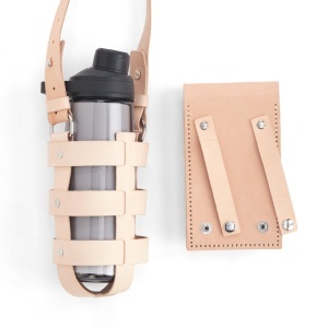 Kit husa pentru sticla de apa Explorer din piele vegetala Tandy Leather - imagine 3
