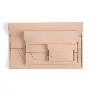 Kit portofel Aspen din piele vegetala Tandy Leather, pliat, 15 x 24 cm - imagine 7