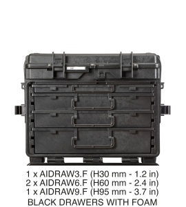 Lada de scule pe roti cu 4 sertare cu burete pretaiat, cu RFID/NFC, 5140.BKT01.AH, 581 x 381 x 455 mm, Explorer Cases - Img 2