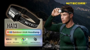 Lanterna Frontala Nitecore HA13 RGB, 350 Lumeni, Lumina Rosie, Verde si Albastra, 3 x AAA, IP66 - Img 17