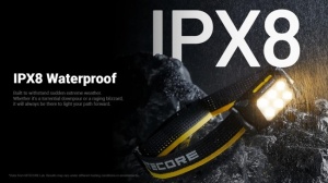 Lanterna Frontala Nitecore HA29 UHE, 1200 Lumeni, USB-C, Acumulator 2500 mAh, Rezistenta la Frig, IPX8 - Img 8