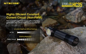 Lanterna Frontala Nitecore HC35, 2700 Lumeni, Forma L, Magnetica, Acumulator 21700 4000 mAh, IP68 - Img 8