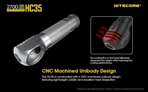 Lanterna Frontala Nitecore HC35, 2700 Lumeni, Forma L, Magnetica, Acumulator 21700 4000 mAh, IP68 - Img 18