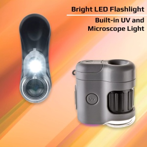 Microscop de buzunar Carson MicroMini cu 20x LED și iluminare UV - Img 5