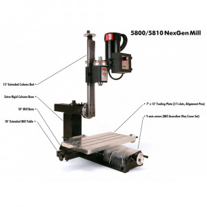 Minifreza SHERLINE NexGen de banc 5810 Metric - Img 2