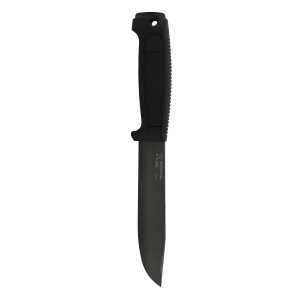 Morakniv Morkret Black Blade (C) – Cutit Survival Full-Tang Carbon 100Cr6 DLC 57.5 HRC Teaca Click-On MOLLE