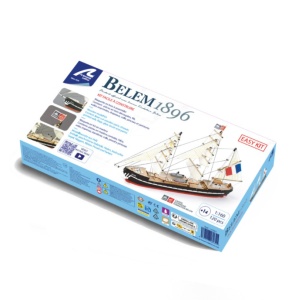Navomodel de antrenament Belem Easy Kit - Model de nava din lemn cu vopsele, scara 1:160 - Artesania Latina - Img 8