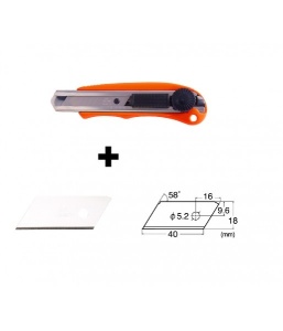 NT Cutter Set Cutter Siguranta Retractabil 18mm cu 6 Lame