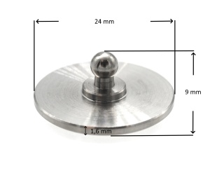 Parte inferioara din INOX aplicabila prin lipire pentru sisteme de fixare LOXX - Img 2