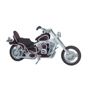 Pebaro 868/2, Kit constructie din lemn, motocicleta, 96 piese - Img 3