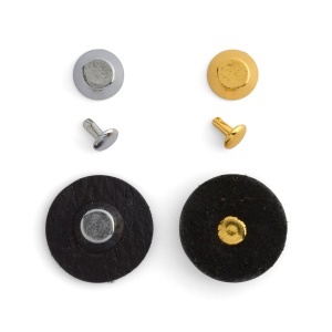 Picioruse metalice pentru genti, 12 mm, set 4 buc - Tandy Leather - imagine 3