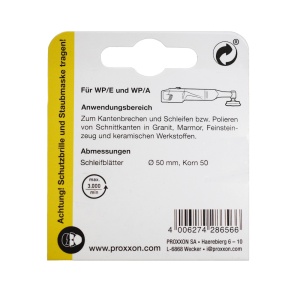 Proxxon 28656, Set 3 discuri diamantate GR50 pentru slefuire grosiera, diametru 50 mm, pentru WP/A si WP/E - Img 4