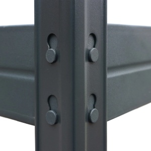 Raft metalic depozitare, 180 x 120 x 45 cm, gri, 4 polite, 250 kg/polita - Img 4