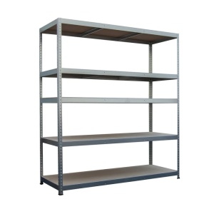 Raft metalic pentru depozitare 180 x 120 x 40 cm, 5 polite, 220 kg/polita, gri