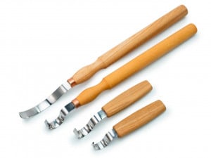 S11 Set 4 cutite cu carlig de sculptura/cioplit, BeaverCraft - Img 1