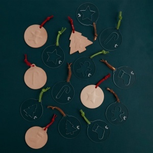 Sablon acrilic ornamente de sarbatori, set 5 bucati (Holiday Ornament Set) - Tandy Leather 3650-00 - imagine 3