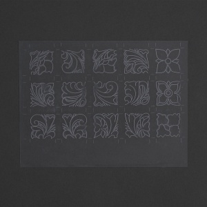 Sablon reutilizabil Craftaid, model pachet elemente de design (Design Elements Pack) pentru modelaj piele - Tandy Leather 76635-00 - Img 2