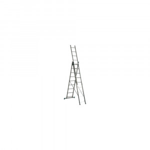 Scara tripla aluminiu universala adaptabila pe trepte 3x9 trepte - Img 1
