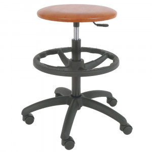 Scaun Labor XTRA imitatie piele cu inaltime reglabila si suport picioare negru - Img 4