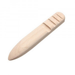 Scula din lemn de fag pentru finisat canturi piele, 15 cm x 25 mm