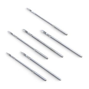 Set 10 ace Schmetz 135x pentru masini de cusut piele, marime ata 207, varf diamant - Tandy Leather 3789-67 - Img 2