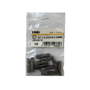 Set 10 biti Felo, seria Industrial profil XZN, C6.3, M5, 25mm - Img 1
