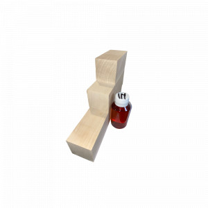 Set 3 blocuri de lemn de paltin pentru cioplit 45x50mm cu 50 ml ulei in - Img 2