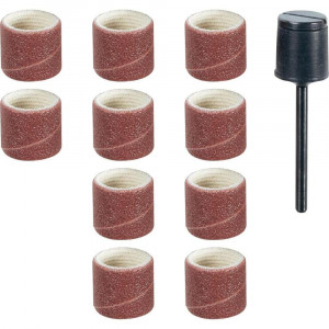 Set ax si 10 tamburi din corindon pentru slefuire, 10mm, GR150, Proxxon 28980 - Img 1