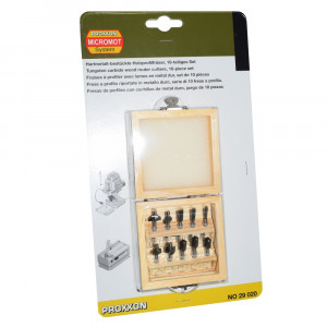 Set de 10 freze pentru profilat, ax 3.2mm, Proxxon 29020 - Img 6