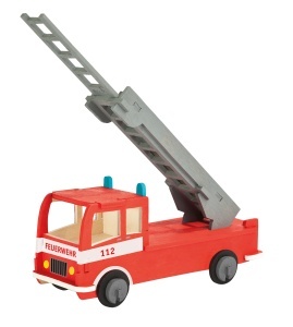 Set de constructie din lemn „Masina de pompieri”, debitat cu laser Pebaro - Img 3